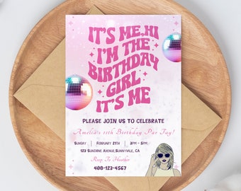 Eras Birthday Invitation: Editable Music Party Template (Digital Download)