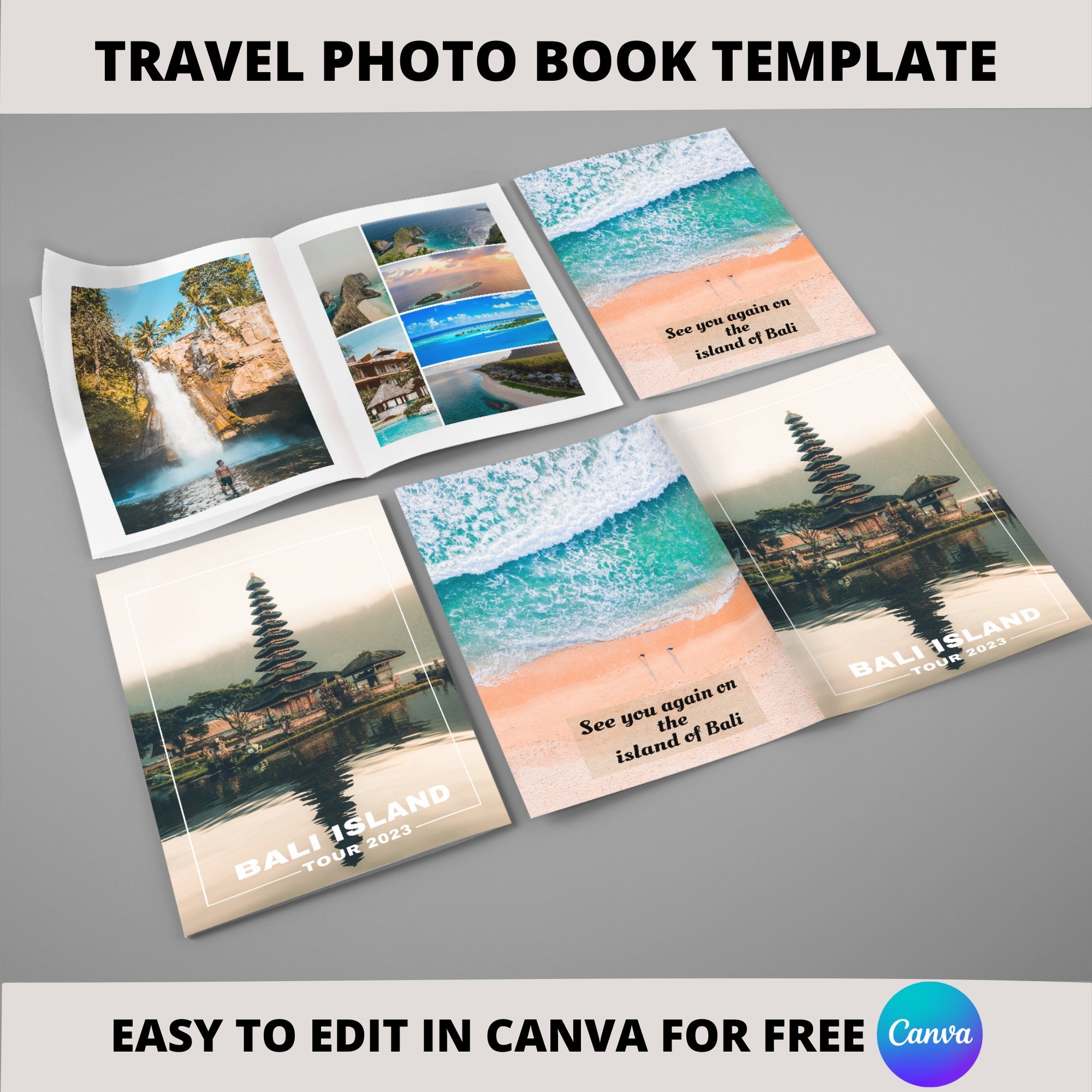 Coffeetable Photo Book Canva Template for Traveling Etsy