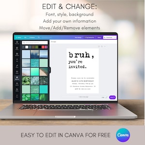 Bruh, You're Invited Birthday Invitation Template (Digital Download) image 4