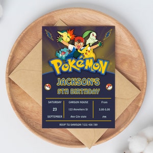 Modèle d'invitation d'anniversaire pour enfants modifiable - Invitations de fête d'anniversaire imprimables - Modèle d'invitation de fête d'anniversaire numérique - Anniversaire à imprimer