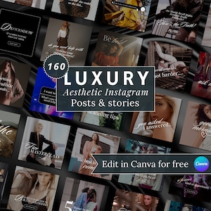 Modern Aesthetic Instagram Templates | luxury Social Media Posts & Stories | Minimalist Coaching Instagram Posts | Marketing Canva Templates