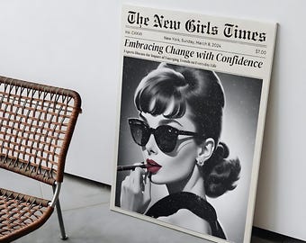 Newspaper Print Wall Art: Feminist New York Times Inspired (Digital Download)