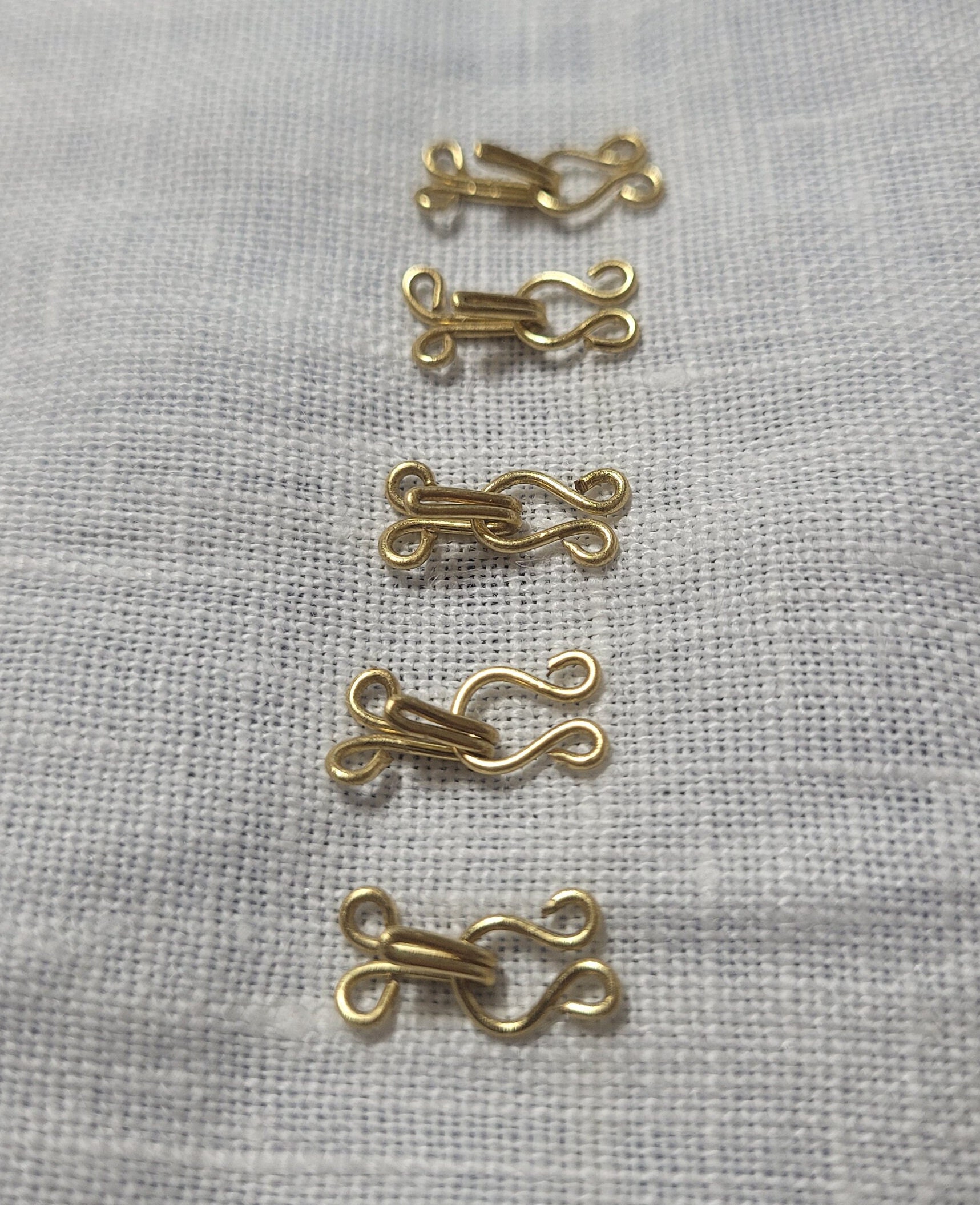 Italian Fancy Gold Hook and Eye Closure - Hook & Eyes - Snaps