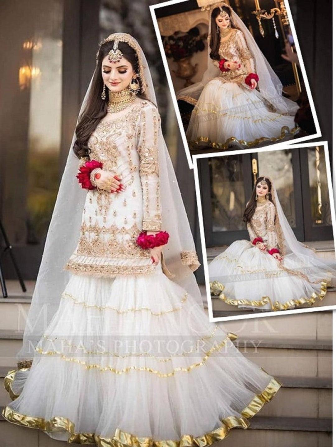 Royal Pakistani Bridal Gown Lehenga with Dupatta Dress | Indian wedding  gowns, Asian bridal dresses, Pakistani bridal