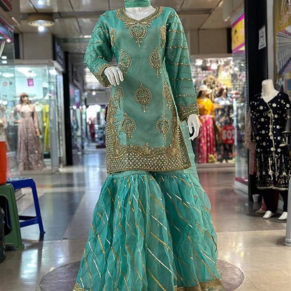 Made to Order Pakistani Wedding Dress Indian Party Wear Embroidery Collection Cloth punjabi suit Shalwar Kameez Eid nikkah garara dress UK