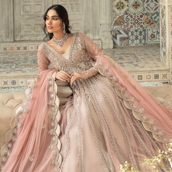 Pakistani Indian Wedding Dresses Barat Walima Lehnga choli maxi bridal Outfit Punjabi Suit shalwar kameez dress Stitched Nikkah Garara Uk US
