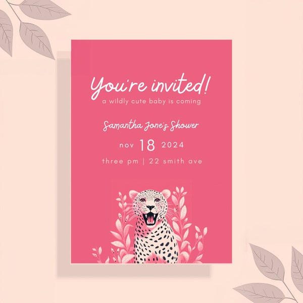 Cheetah Baby Shower - Etsy