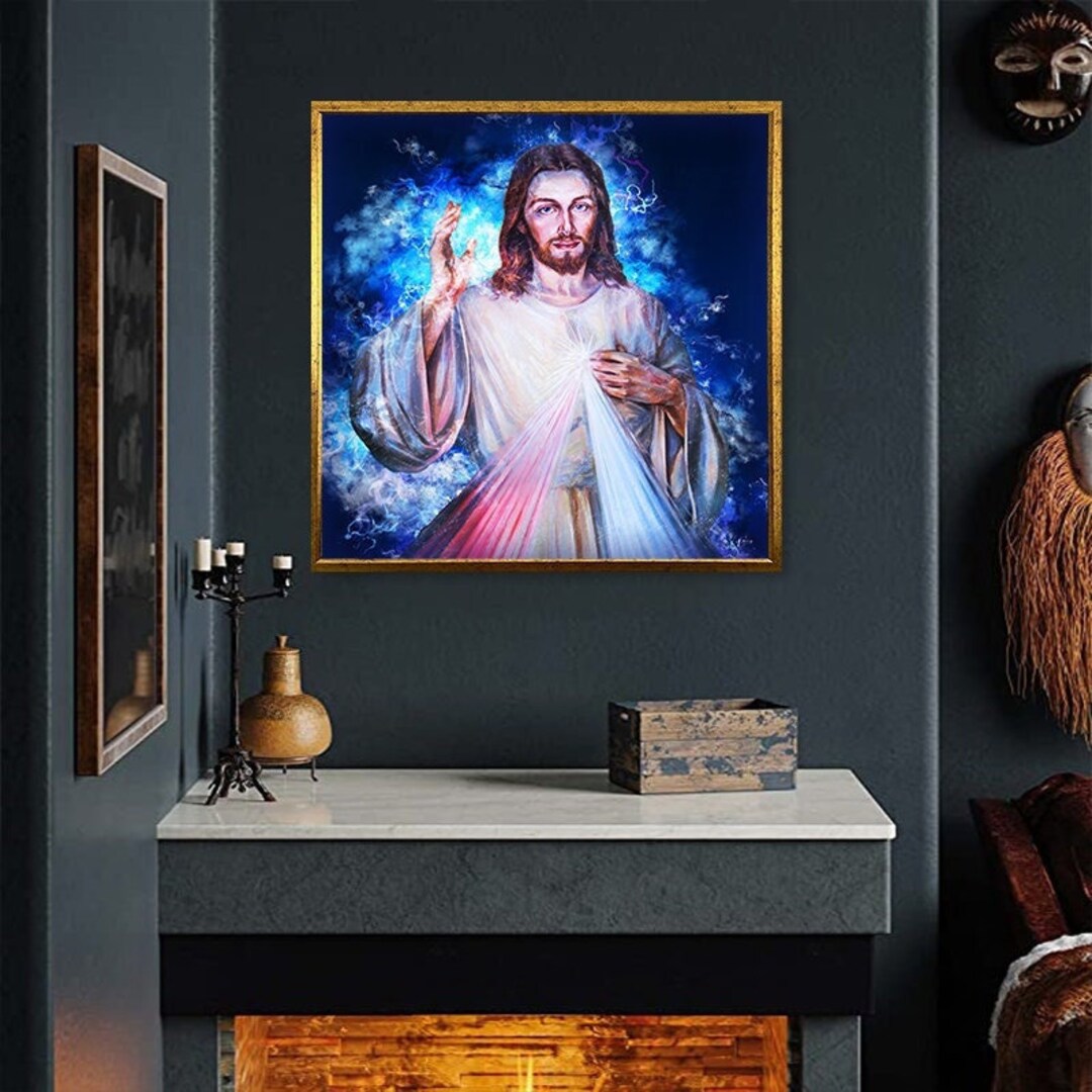 Jesus Christ Wall Decor Jesus Canvas Print Greeting Jesus Etsy