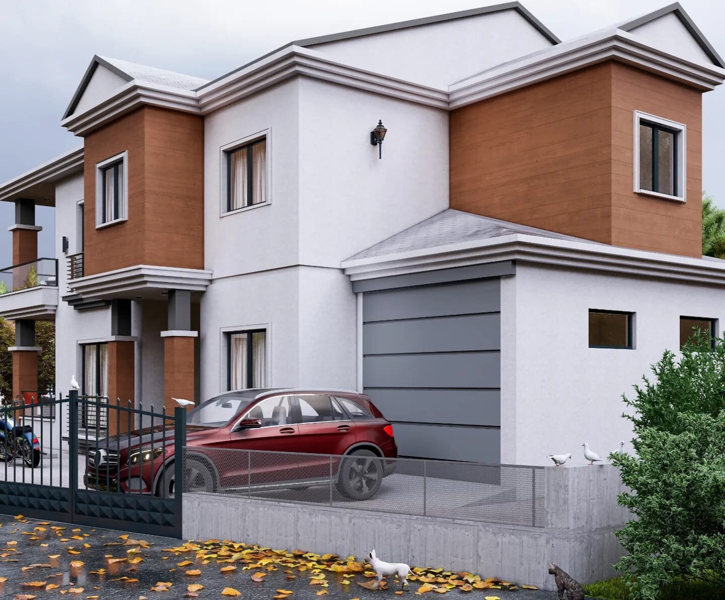 Modern 4 Bedroom House Plan: 3071 Sqft, Two Story (free CAD File) - Etsy