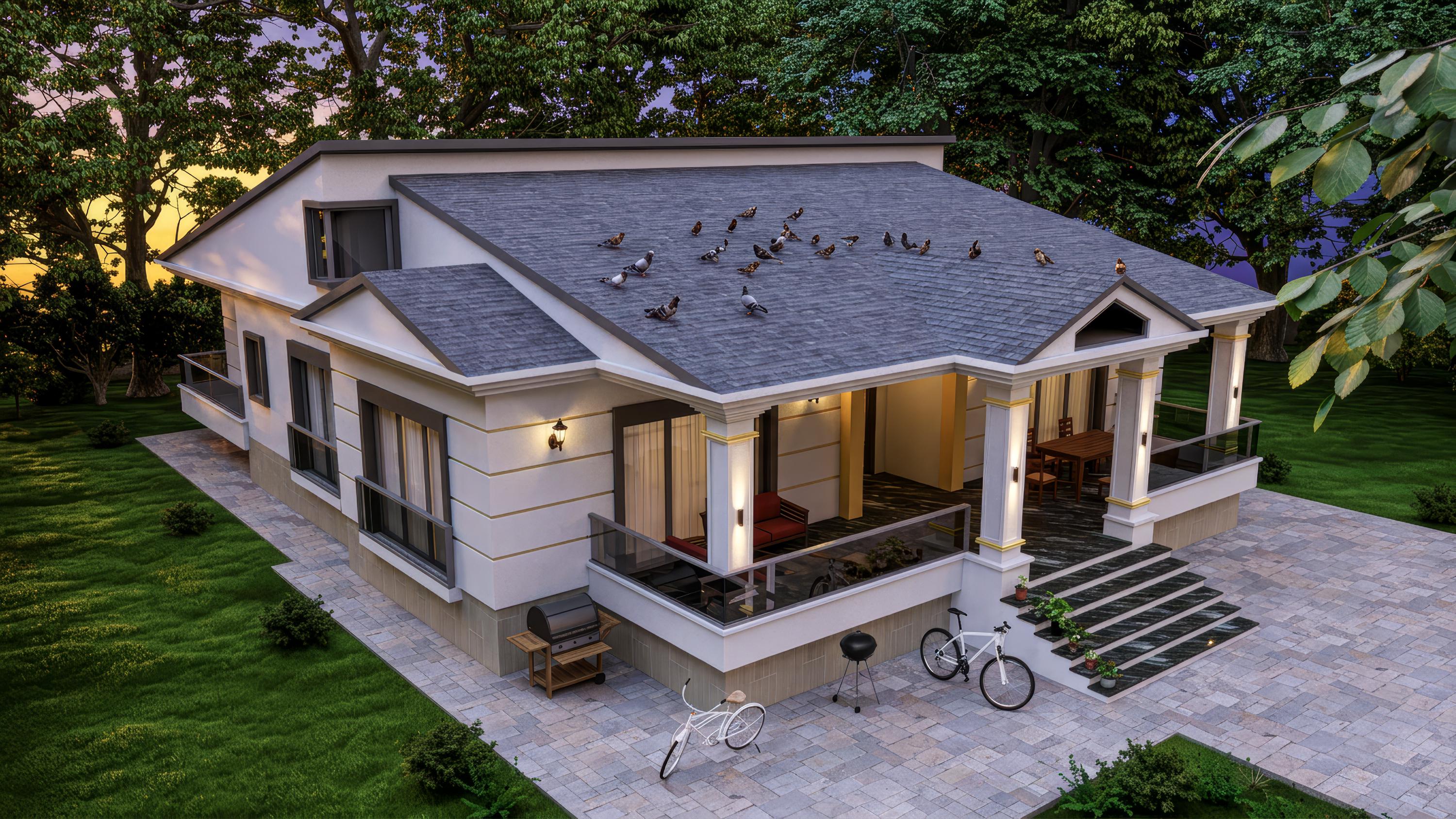 Modern 4 Bedroom House Plan: Single Story Home Blueprint (3173 Sq Ft ...