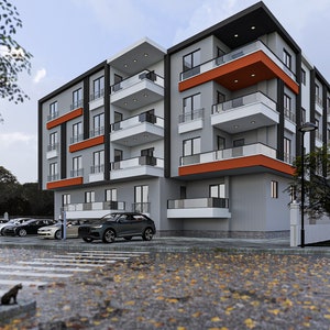 Plattegrond appartement, plattegrond woning, plattegrond moderne woning, appartementen met 2 slaapkamers en 2 badkamers, bouwtekeningen