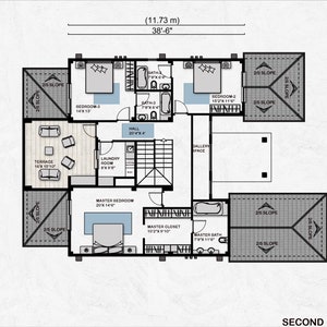 House Floor Plans,4 Bedroom 4.5 Bathroom House Plan,two Story House