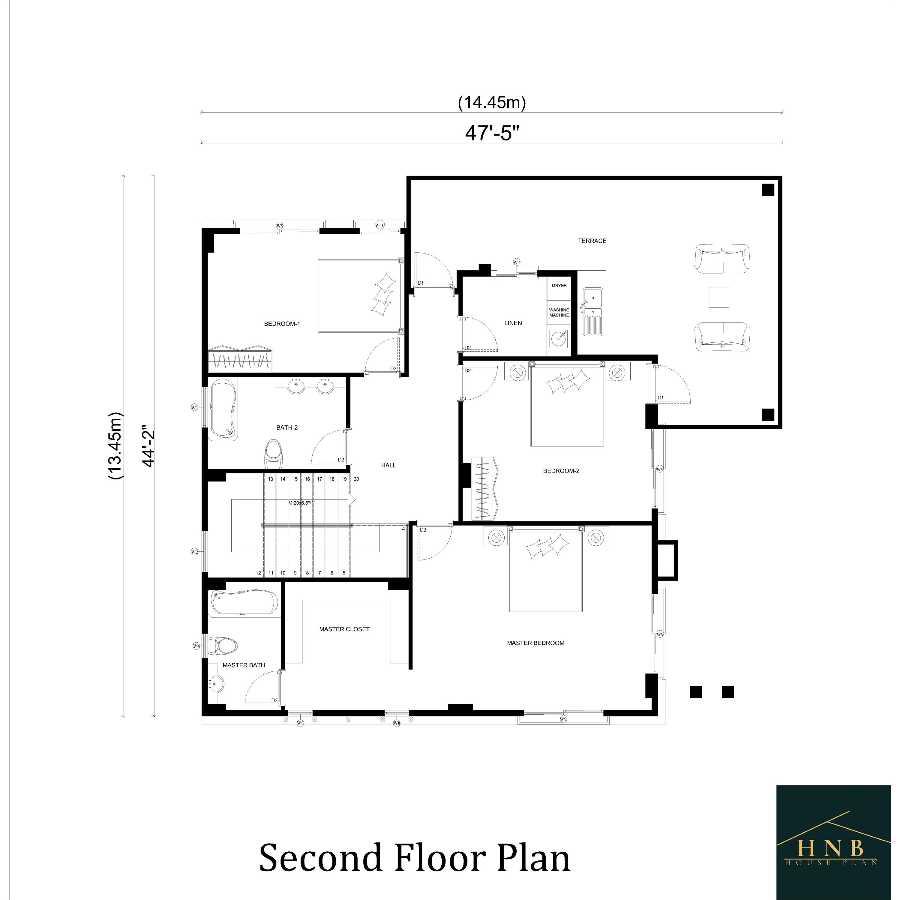 House Plan 4 Bedroom 3 Bathroom Double Story House Plan Etsy house-plan-4-bedroom-3-bathroom-double-story-house-plan-etsy