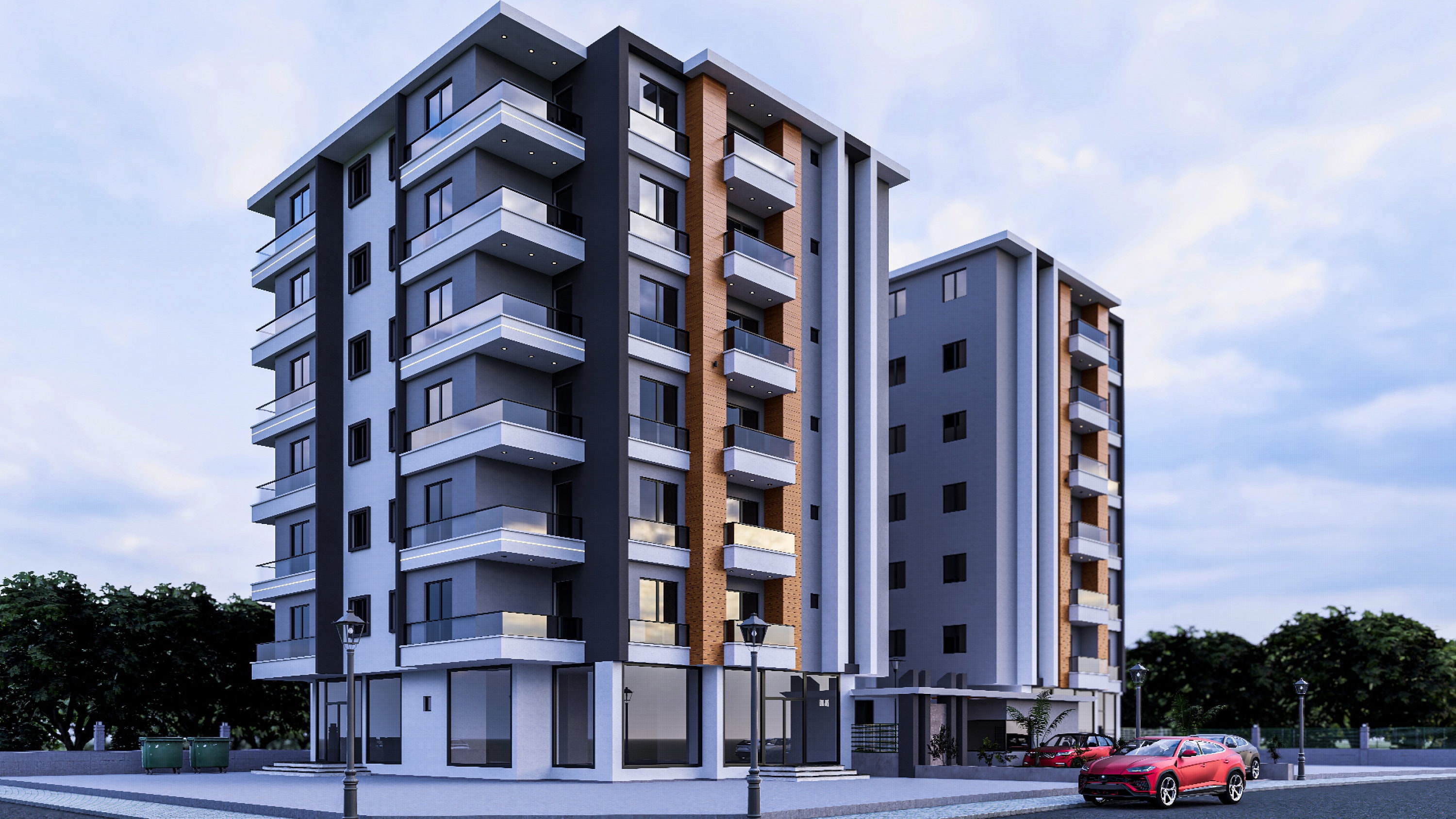 View of Modern Apartment Plan: 2 Bed, 1 Bath (PDF File) - Etsy
