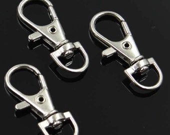 36mm x 13mm Large Silver Lobster Trigger Swivel Clasps Keyring Hook High Quality Strong K48