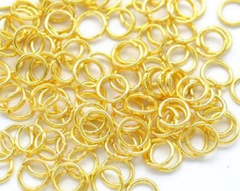 Various Sizes 4-10mm Gold Colour High Quality Jump Rings K30