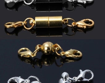 Strong Silver or Gold Magnetic Converter Necklace Bracelet Easy Clasp Connector Arthritis Arthritic K8