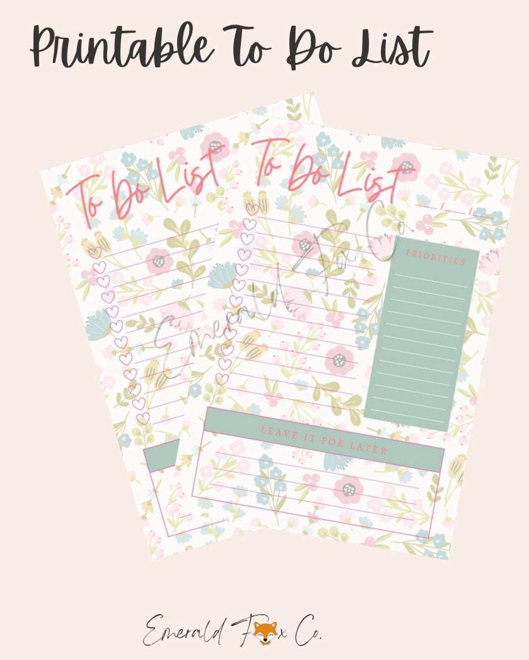 Printable To-do List Floral A4 Minimalism List Planner Planner, Work ...
