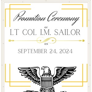 USMC Prestige Promotion Ceremony Invitation