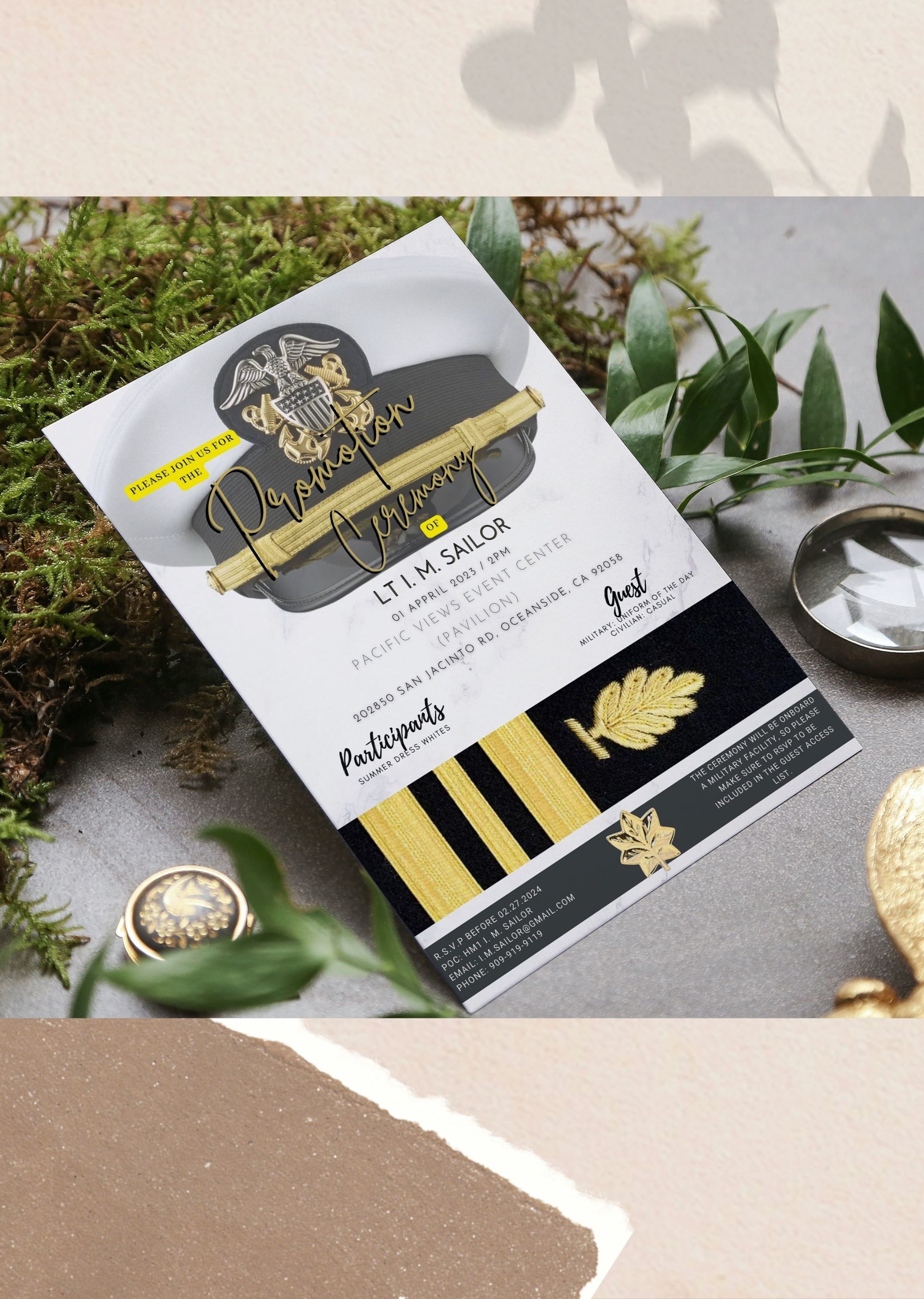 LT to LCDR Promotion Ceremony Invitation Etsy