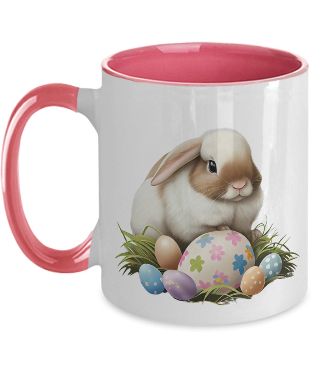 Rabbit Mug, Easter Mug, Rabbit Lover Gift, Hare With Easter Eggs - Etsy