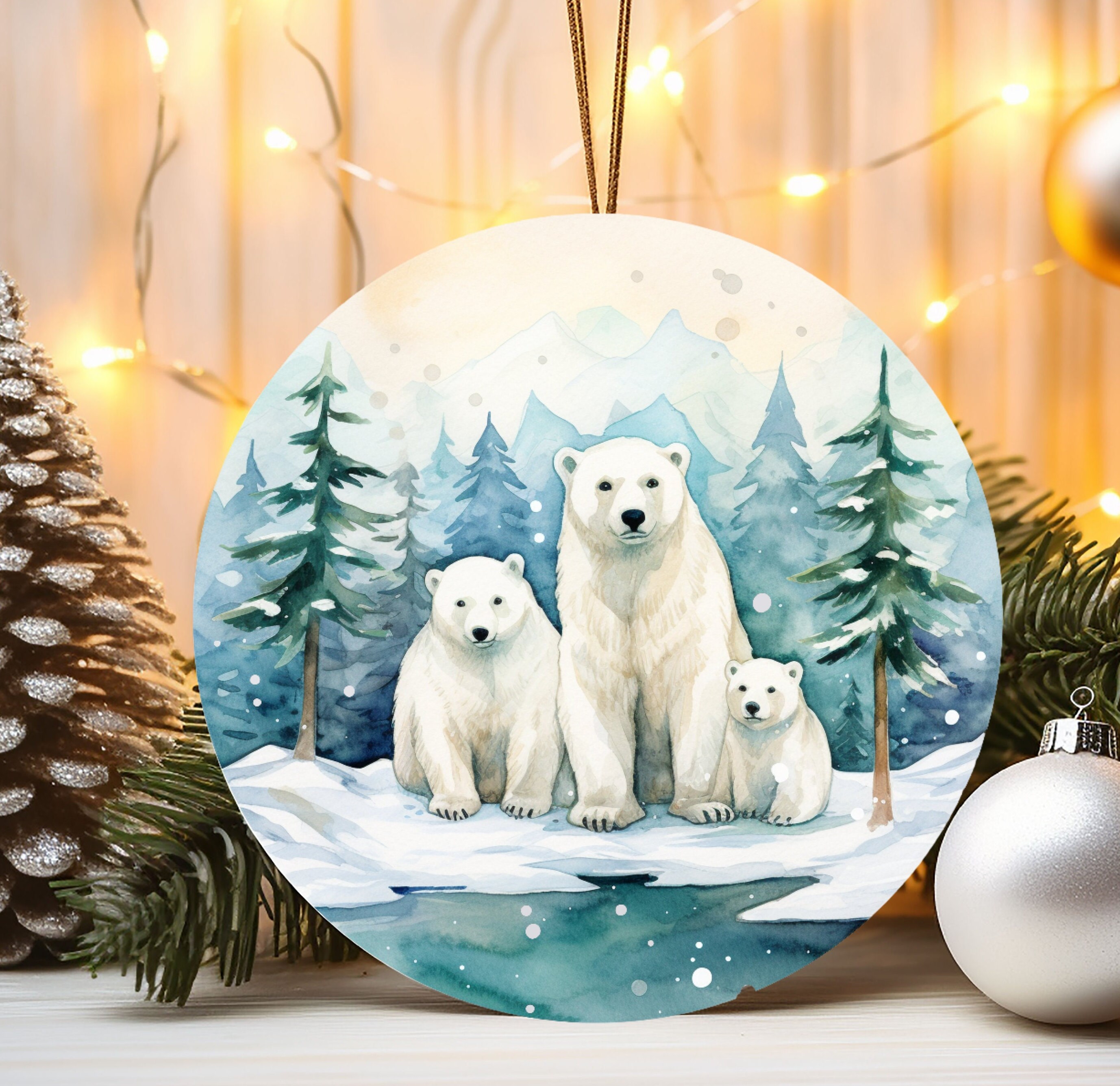 Santa's Home And Polar Bear Christmas Gift Set Charm
