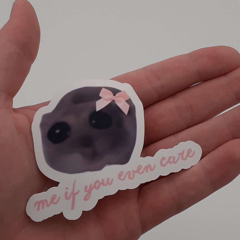 Sad Hamster Meme Sticker cute funny gift trend Tiktok Im just a girl Cut Vinyl image 6