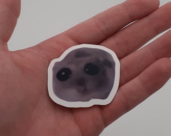 Sad Hamster Meme Sticker schattig grappig cadeau trend Tiktok Ik ben maar een meisje Cut Vinyl