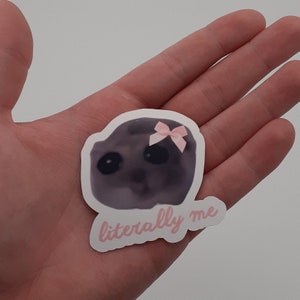 Sad Hamster Meme Sticker cute funny gift trend Tiktok Im just a girl Cut Vinyl image 2