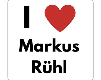 Pack of 9 stickers I love Markus Rühl stickers matt fitness sports stickers I heart Markus Rühl