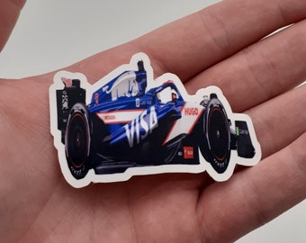 Pegatinas lindas para autos pequeños de Fórmula 1, temporada 2024, equipos de autos de carreras, F1, Ferrari, Red Bull, McLaren, calcomanía para computadora portátil