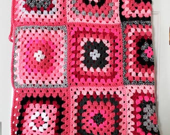 Oma Quadrat Decke Rosa Häkeldecke Geschenk für Wohnheim