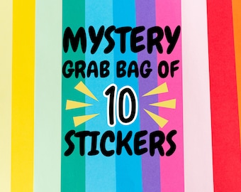 Funny Vinyl Sticker Mystery Pack: 10 Unique Cartoon Decals