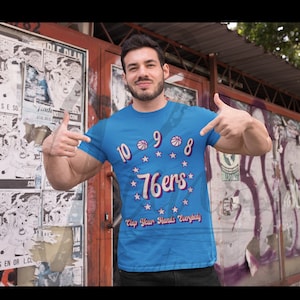 10-9-8 76ers Premium T-Shirt, Retro Vintage Style
