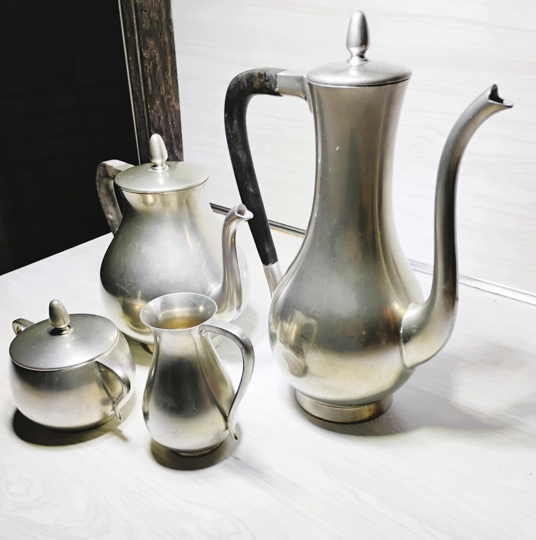 Vintage Pewter Tea-coffee Set: Royal Holland Daalderop Pewter - Etsy