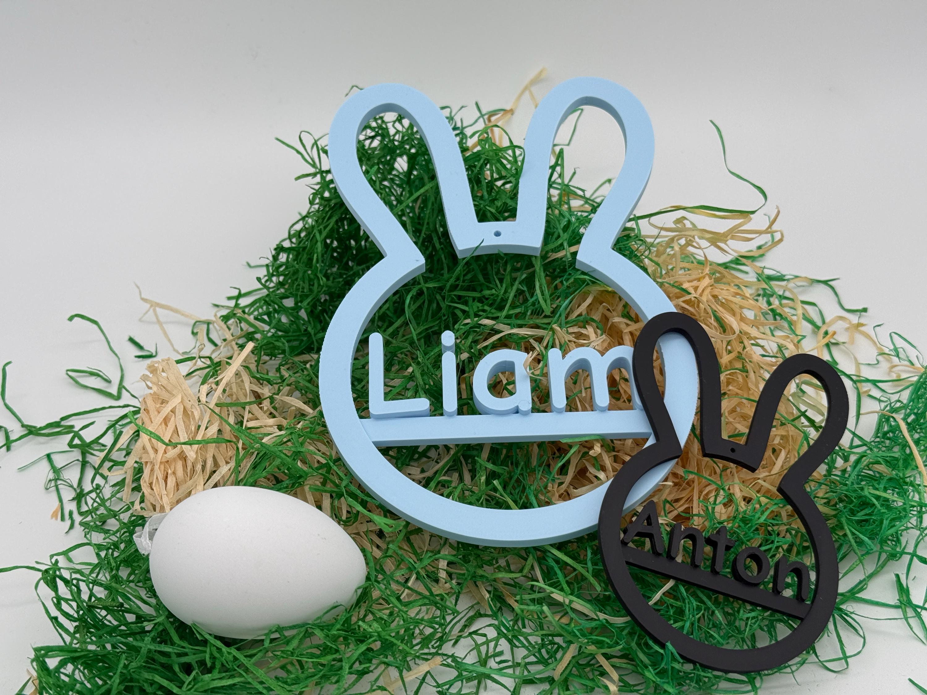 Easter bunny gift tag | Easter gift | Name tag | Easter bunny silhouette tag with name | Personalized | Spring decoration