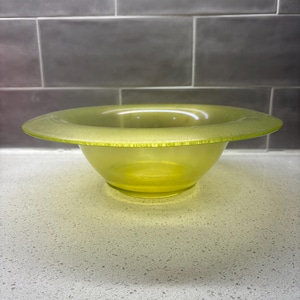 Green Depression Uranium Glass Bowl