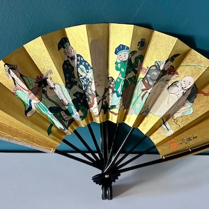 Vintage japanese Sensu holding fan Samurai Daimyo Shogun
