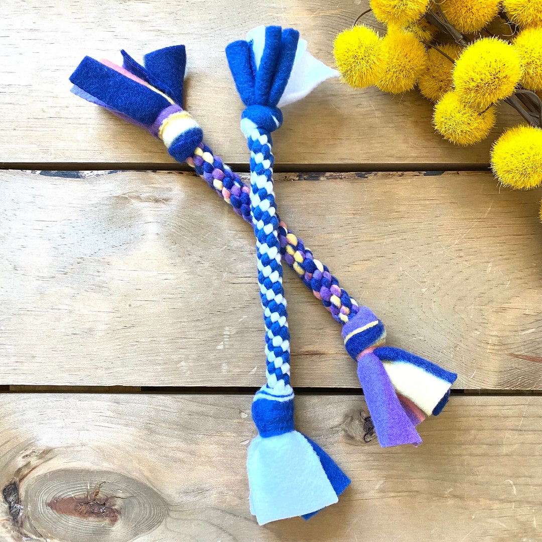 Fleece Tug Toys 2 Pack Mini Dog Tug Toys Braided Tug Toys Etsy