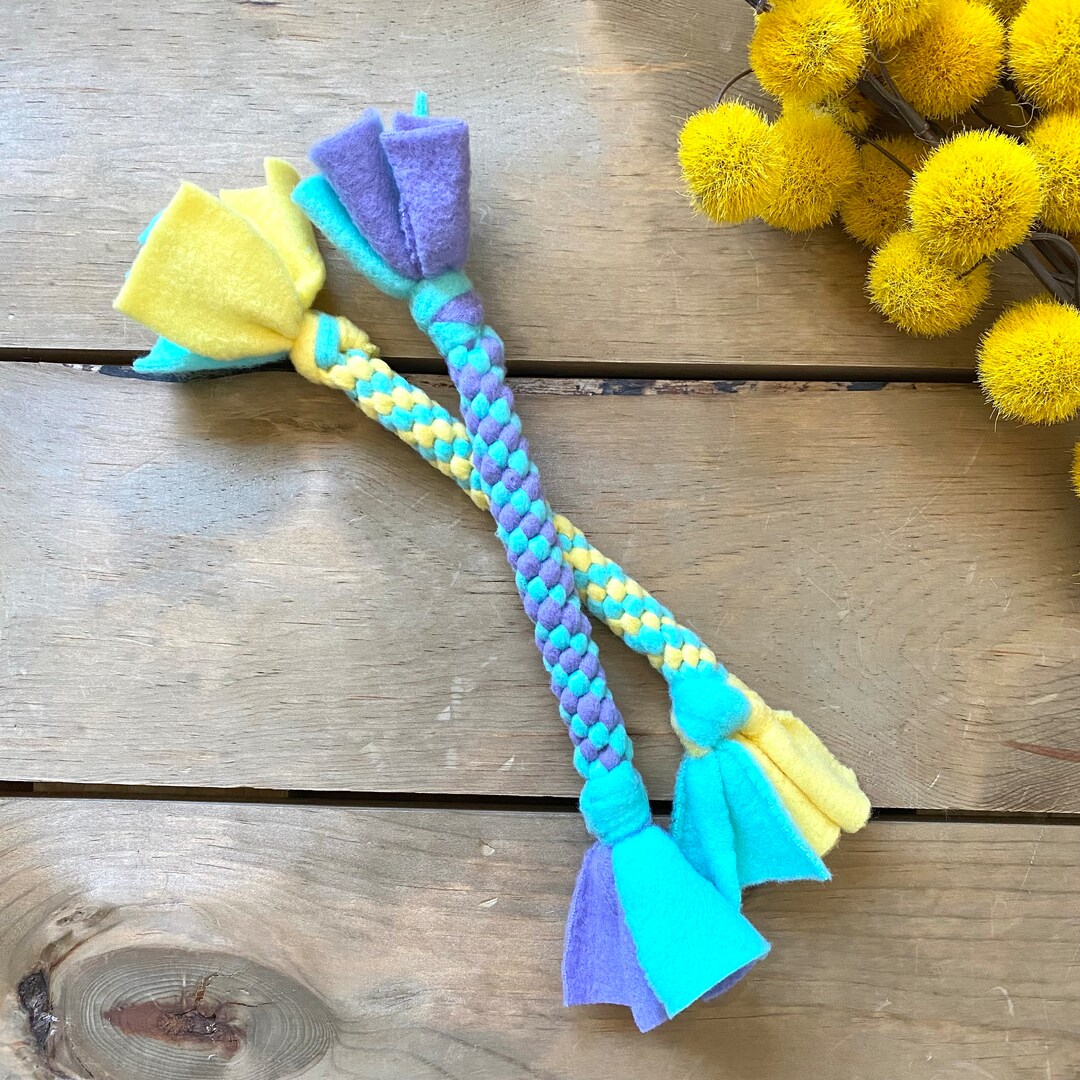 Fleece Tug Toys 2 Pack Mini Dog Tug Toys Braided Tug Toys Etsy