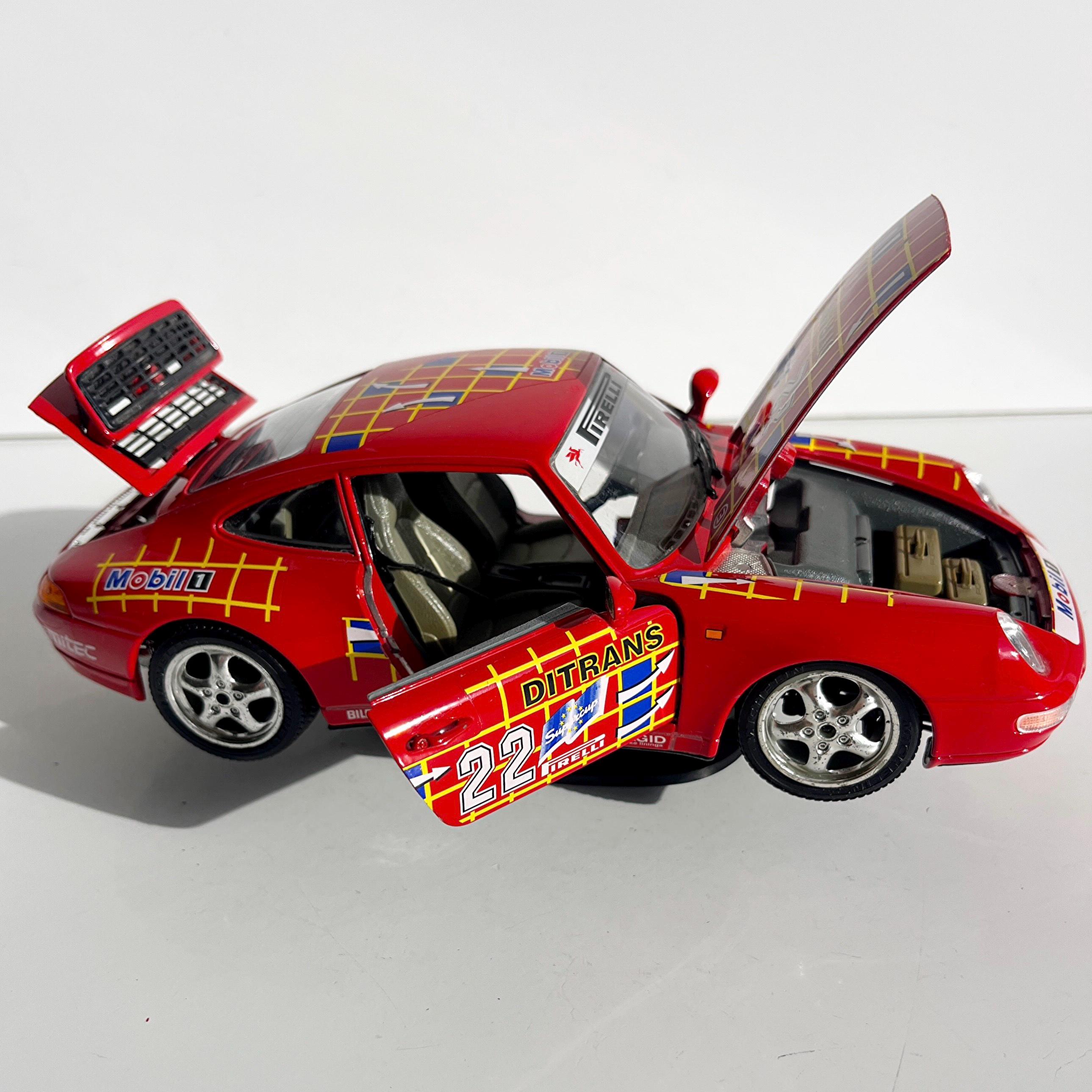 Porsche 911 Supercup Diecast Model Car, Italy Bburago 1:18