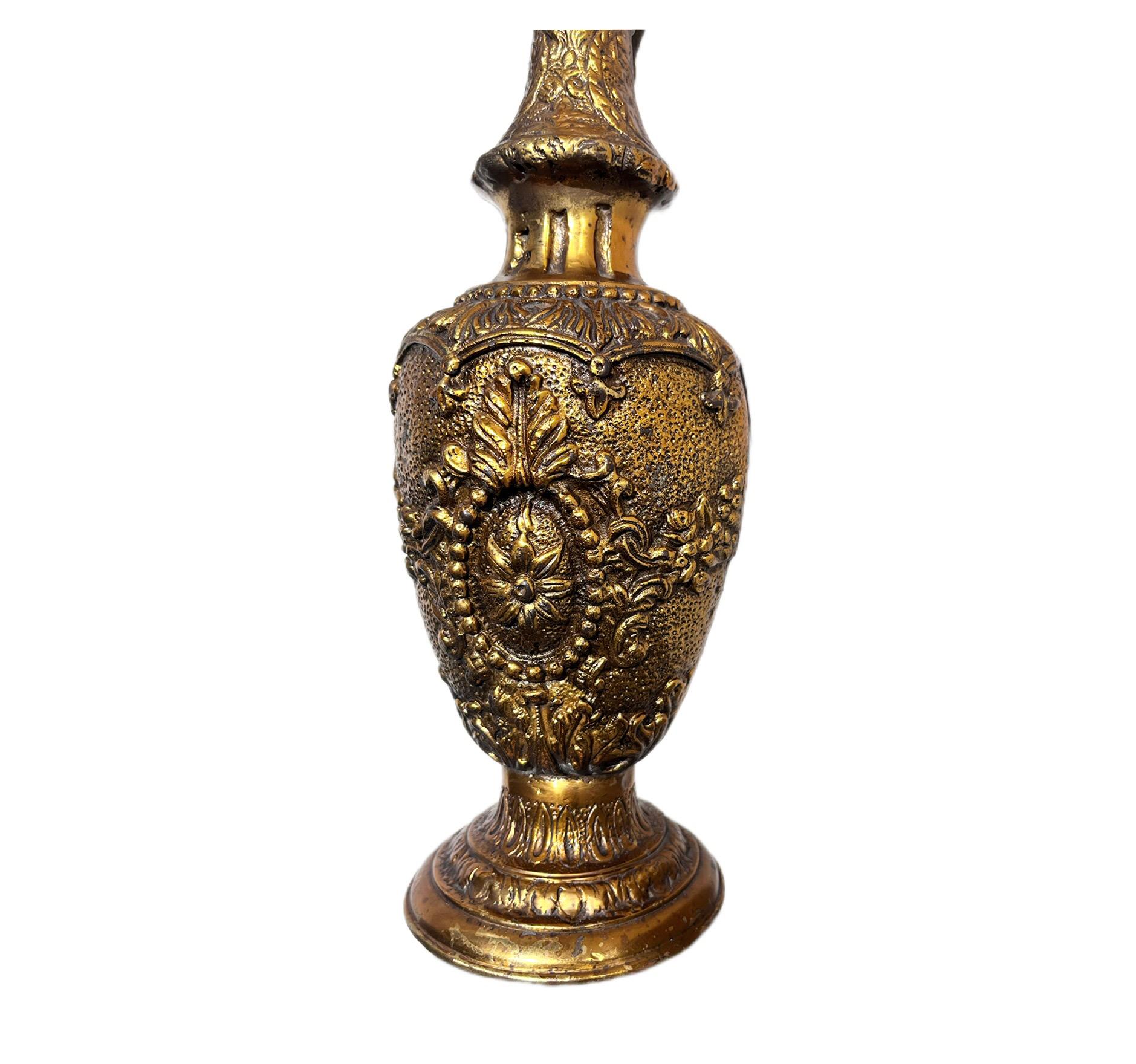 ヴィンテージ真鍮装飾水差し、エンジェル水差し、キューピッド水差し