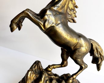 立ち上がる馬の像 - 室内装飾用の牡馬彫刻 - 卓上ブロンズ彫刻