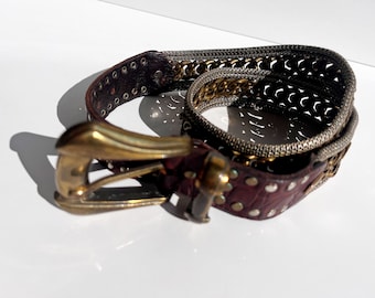 可愛いクリスマスツリーやギフトが！ すごい！NANNI MILANO レディース レザーベルト メッシュ 小物