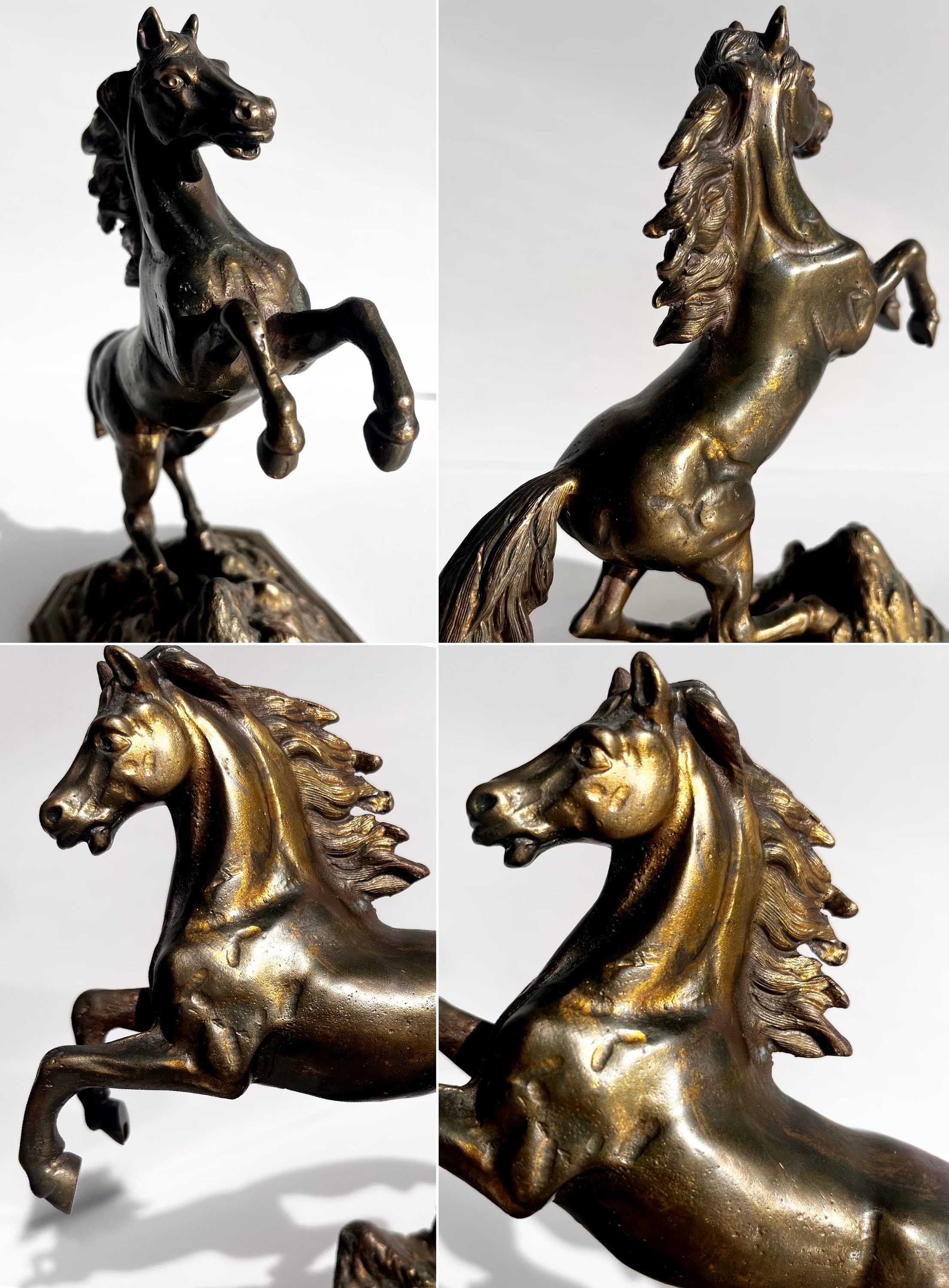 立ち上がる馬の像 - 室内装飾用の牡馬彫刻 - 卓上ブロンズ彫刻