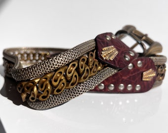 NANNI MADE IN ITALY WOMEN\'S BROWN LEATHER AND METAL DESIGNER BELT SIZE 36 Nanni | Accessories | Nanni Made In Italy Womens Brown  main image 4