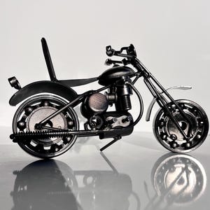 Collectible Chopper Motorcycle Model Metal Motorcycle, Scrap Metal Art, Motorcycle Sculpture, Craft, Handmade Iron Sculpture. Gift for him