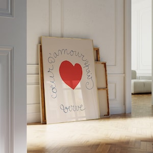 Henri Matisse Heart Art Print Matisse Coeur D&#39;Amour Poster DIGITAL DOWNLOAD, Artwork for Living Room Gallery Wall Decor, Matisse Coeur Print