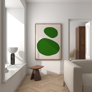 Abstract Green Wall Art, Modern Green Art Print, Printable Poster, Contemporary Art Print, Digital Download, Trendy Green Abstract Art