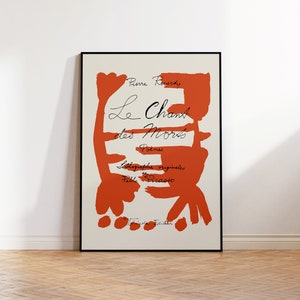 Picasso Le Chants Des Morts Print, Picasso Exhibition Poster, Minimalist cubism art, Modern Art Print, Picasso Print, Digital Print, Pablo